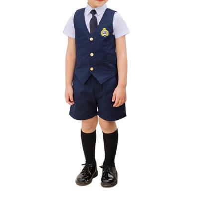 China Primary school shorts sleeve school uniform for boy for sale