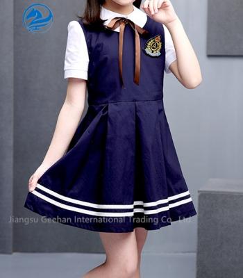 China Whole School Sales British Style School Dress Uniform For Girl for sale