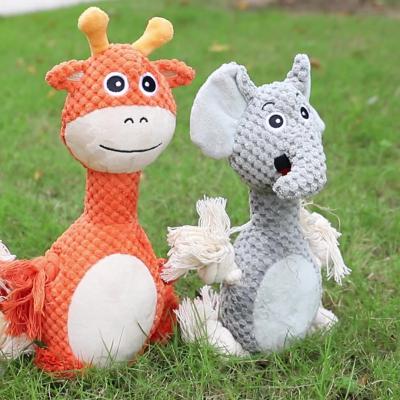 China Sustainable Wholesale Sustainable Toy Forest Animal Series Plush Dog Chew Toy For Dogs for sale