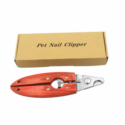 China Viable Wooden Handle Clippers Cat Grooming Tool Pet Nail Clippers Stainless Steel Dog Nail Clipper Dog Clipper for sale