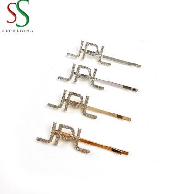 China Hot Selling Crystal Luxury Hair Pin Custom Hair Pins Card Custom Logo for sale