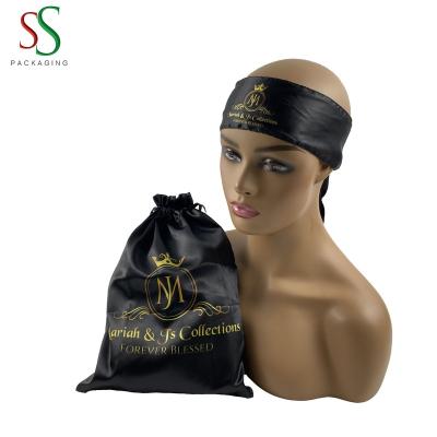 China Fashion high quality custom made satin head wrap women satin hair ties wholesale for sale