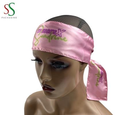 China High Quality Fashion Customize Head Wraps Satin Hair Ties for sale