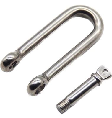 China Reasonable polished surface European type stainless steel 304 316 bow shackles clevis with screw collar pin for sale