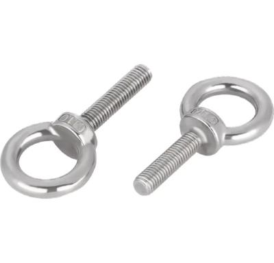 China Industry 304 Stainless Steel Marine 14mm Lifting Eye Screw Ring Loop Hole For Cable Rope for sale