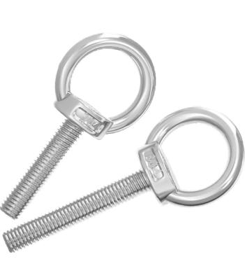 China Industry M6-M36 Stainless Steel 304 GALVANIZED Lifting Eye Bolts Threaded Shank Eyes for sale