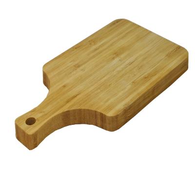 China Disposable High Quality Rectangle Bamboo Cheese Board With Handle Cutting Board With Handle Bamboo Pizza Dish for sale