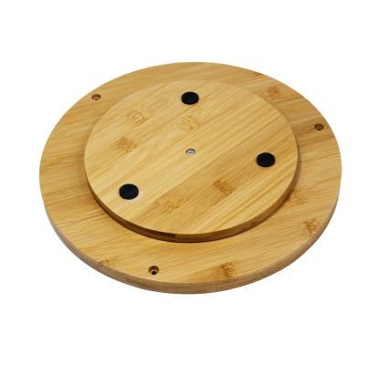 China Modern Rotating Bamboo Turntable Kitchen Spice Turntable Bamboo Turntable Table Bamboo Turntable for sale