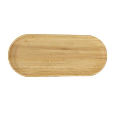 China Sustainable Eco Friendly Kitchen Dish Bamboo Serving Dinner Platter Wholesale Natural Food Serving Tray for sale