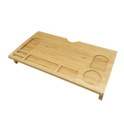 China Modern 100% Bamboo Wooden Stand Tray Laptop Desk Desktop Computer Laptop Stand for sale