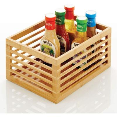 China Sustainable Multipurpose Eco-Friendly Bamboo Kitchen Vegetable Fruit Storage Basket for sale