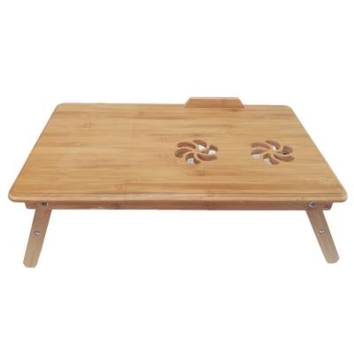 China Eco-friendly foldabe natural bamboo laptop bed table foldable with drawer for sale