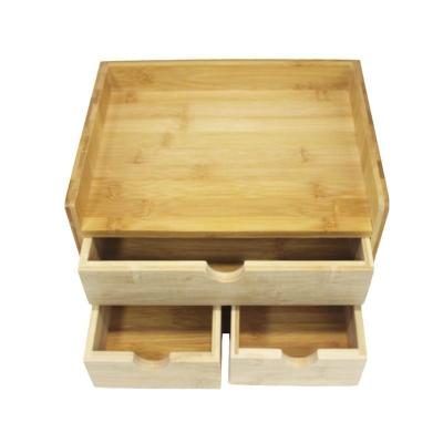 China Bamboo Office Organizer Natural Bamboo Office Desk Organizer Desk Organizer and Bamboo Organizer With Desk Drawers for sale