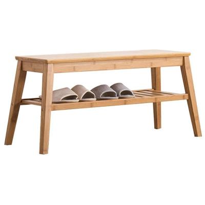 China Modern Design Durable Hot Selling Bamboo Shoe Rack Bench For Entryway for sale