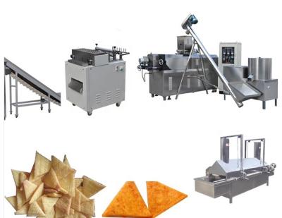 China Automatic fried pallets snack food production line Fry snacks pellet fried snack chips processing machinery for sale