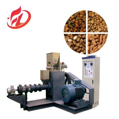 China Automatic  floating  fish food pellet making machine catfish food extruder/ fish feed machine price for sale