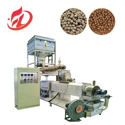 China 90mm Twin Screw Extrusion Cat Dog Fish Feed Processing Line with Shrimp Food Machine for sale