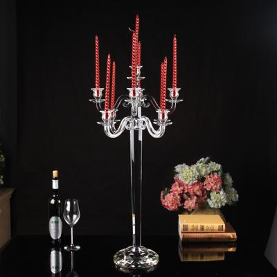 China Morden wholesale price 9am crystal candelabra centerpieces for wedding decoration for sale