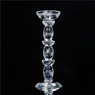 China Wholesale Morden Ware Religion Customized Wedding Party Centerpiece K9 Tealight Crystal Candle Holder for sale