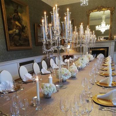 China Europan event supplies 9am crystal candelabra centerpieces wedding for sale