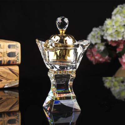 China Middle East Good Quality Dubai Home Decoration Hot Sale Shinning Crystal Incense Oil Burner for sale