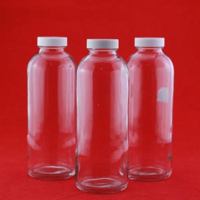 China Clear 300ml Beverage Glass Bottle Glitter Water Paint Boxing Water Bottle for sale