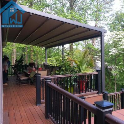 China Expandable Retractable Outdoor Aluminum Furniture Tent Garden Adjustable Louvre Roof Covers For Swimming Pool for sale