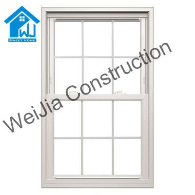 China Magnetic Screen Factory Directly Good Quality USA Design Double Glass Home Double Hung Window With Low Price for sale