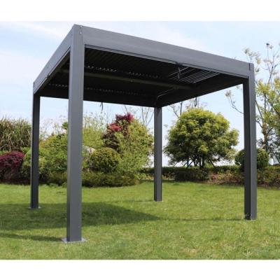 China Easily Assembled Customized Outdoor Manual Adjustable Louvered Roof Aluminum Pergola Kits for sale