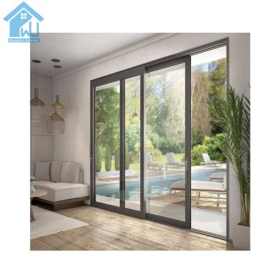 China Modern Aluminum Sliding Door Frames Automatic Sliding Glass Door Sliding Door Hanging Wheel for sale