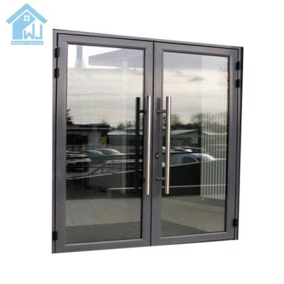 China AS2047 Modern Hotel Thermal Break Frost French Design Interior Glass Aluminum Door for sale