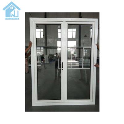 China 10 Year Warranty Modern Double Leaf Aluminum Hinge With Temper Glass Door for sale