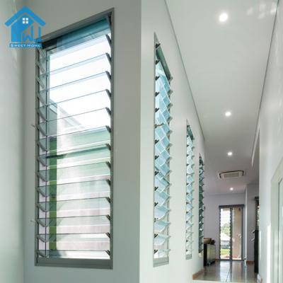 China Modern creative aluminum electric awning shutter awning electric glass windows and doors price for sale