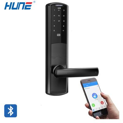 China 230 new arrival blue-tooth electronic digital keypad black color smart door lock for sale