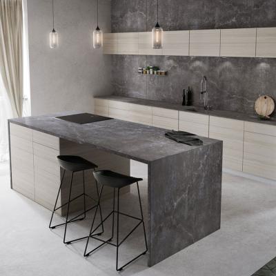 China Modern Kitchen Sideboards Eco - Friendly Stone Island Small Room With Clean Handleless Look for sale