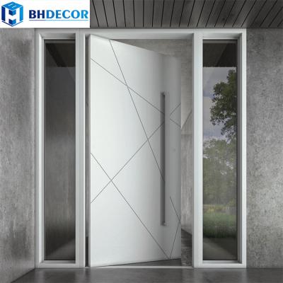 China Morden Design Commercial Sound Insulation Custom Sound Insulation Extra Height Italian Exterior Sound Proof White Tall Pivot Door for sale