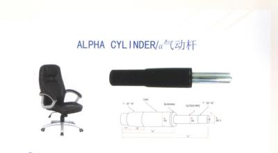 China 96mm schwarze Höhen-justierbarer Gasdruckdämpfer-Zylinder Zylinder Sesselbahn Alpha zu verkaufen