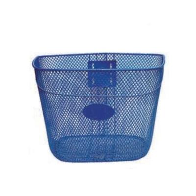 China colorful basket for lady and urban road bicycle, 24inch 26inch bicycle spare parts and accessories blue color bike basket to order for sale