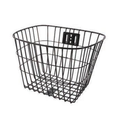 China 2021 Hot Promotional Stainless Material Bike Basket Removable Steel Bicycle Front Basket To Order for sale