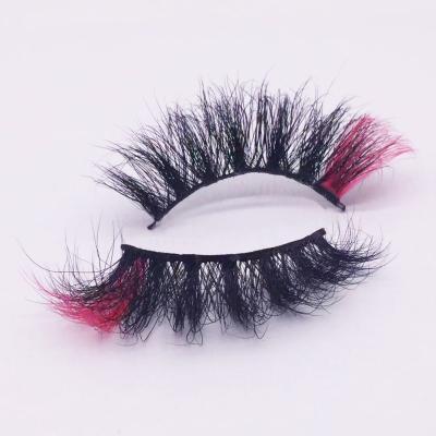 China Customizable Daliy makeup color colored eyelashes. Spot Wholesale 25mm Color Mink Lashes for sale