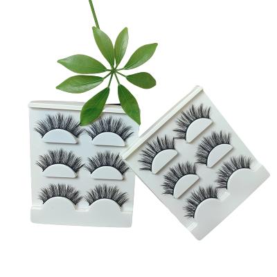 China Factory Price Natural False 3D Eyelash Popular Mink Eyelashes 25mm Silk Lashes for sale