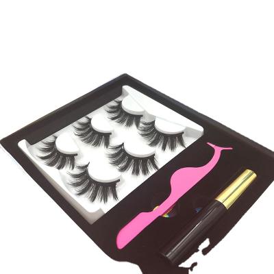 China Feather Eyelashes Packaging Box Magnetic Eyeliner Private Label 3D False Eyelashes High Quality Silk Set for sale