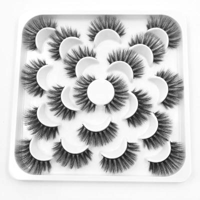 China Custom Logo 5d 100% Mink Lashes Supplier Eyelash Packaging Box Custom Wholesale Natural Magnetic Natural Eyelash Lashes for sale