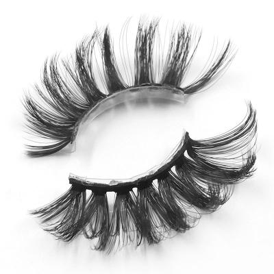 China Factory Wholesale Natural Mink False Eyelashes 25mm Long 5d 3d Stereo False Eyelashes Layered Exaggerated Shape OEM for sale