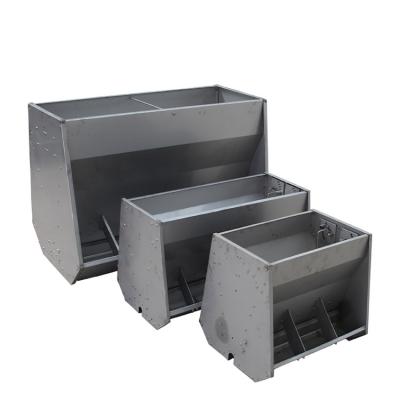 China Low Cost Double Stainless Steel Pigs Fatten Feeder Pig Farm Trough for sale