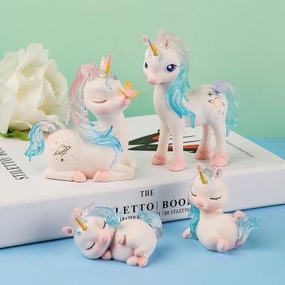 China Whole World Little Pegasus Unicorn Birthday Cake Decoration Cartoon Birthday Party Desktop Baking Decoration for sale