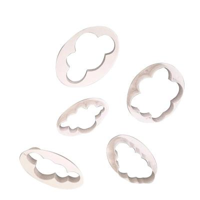 China 5Pcs/set Viable Cloud Cutter Fondant Cake Cookie Cutter Fondant Mold Plastic Fondant Cake Decorating Tools Sugar Craft for sale