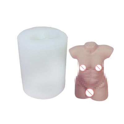 China Sustainable Silicone 3D Candle Molds Female Body Woman Torso Pregnant Woman Big Mold For Candle for sale