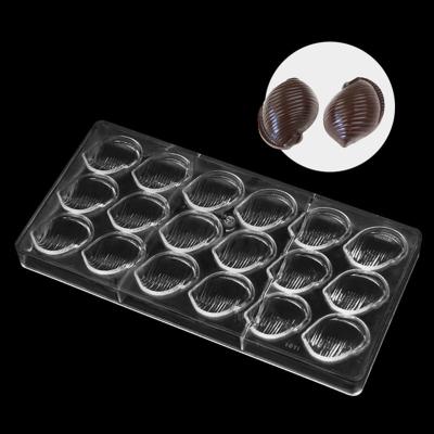 China PC/Polycarbonate Chocolate Mold 21 Cavities Sustainable Diamond Shaped Candy Making Molds DIY Cookie Tray Clear Polycarbonate Mold for sale