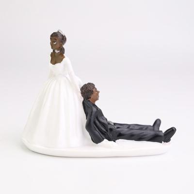 China All The World Bride&Groom Couple Cake Topper Wedding Decoration Figurine Gift Valentine's Day Engagement Decor for sale